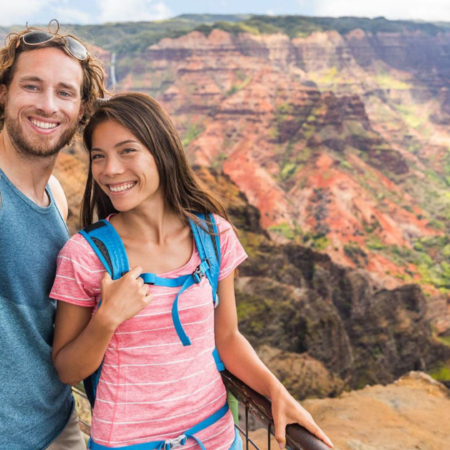 polyad kauai waimea canyon waimea canyon experience guests taking selfie product image