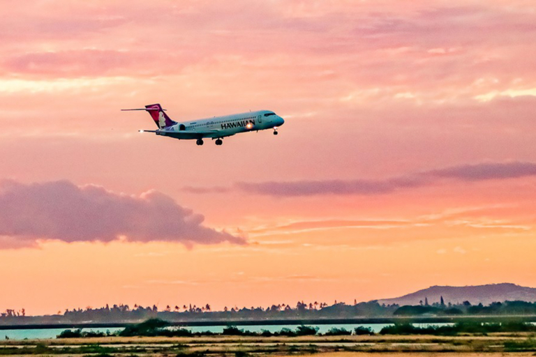 airport Palne landing hawaiian ex oahu feature